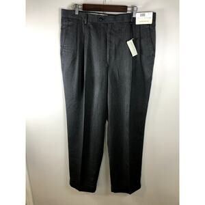 NWT Louis Raphael Men's Pants Size 38X30 Grey Polyester